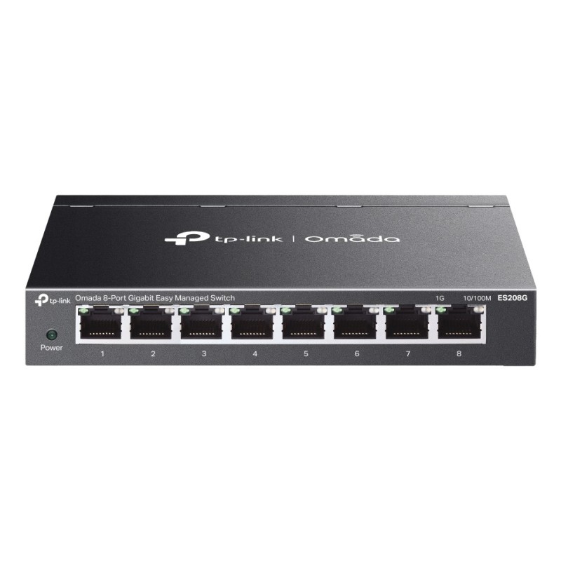 TP-Link Omada ES208G Netzwerk-Switch Managed L2 Gigabit Ethernet (10 100 1000) Schwarz