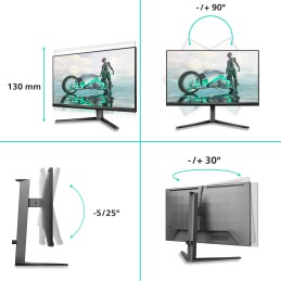 Philips Evnia 3000 27M2N3800A 00 Monitor PC 68,6 cm (27") 3840 x 2160 Pixel 4K Ultra HD LCD Grigio