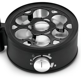 WMF Stelio 0415070011 7 huevos 380 W Negro, Cromo