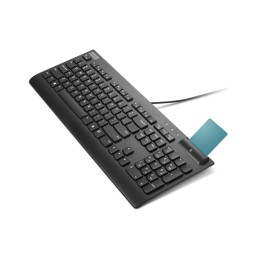Lenovo Smartcard Wired keyboard II clavier Bureau USB Allemand Noir
