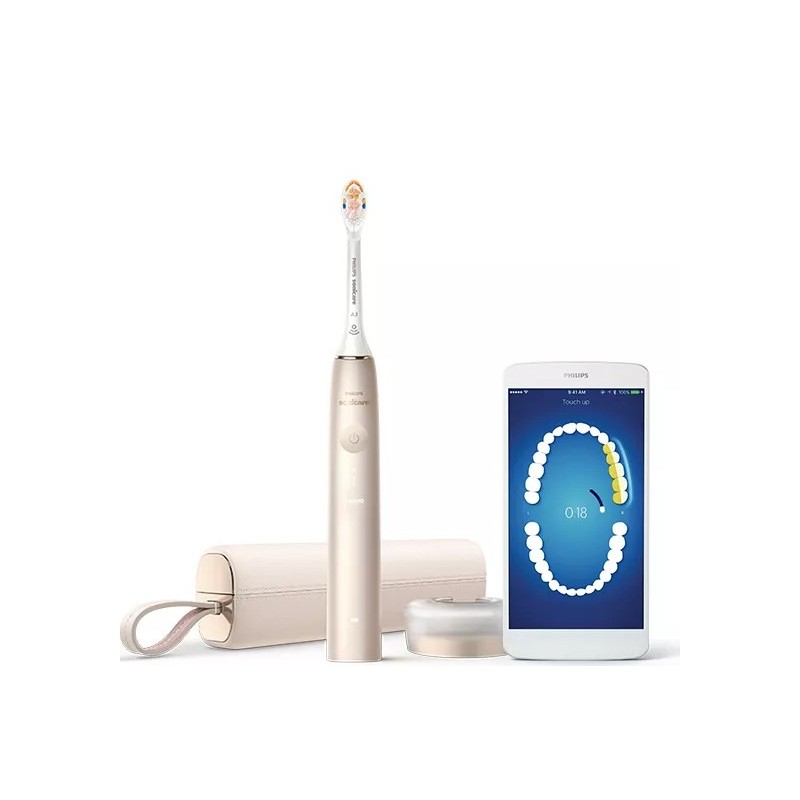 Philips Sonicare DiamondClean Prestige 9900 DiamondClean Prestige HX9992 11 Elektrische Zahnbürste mit SenseIQ - Champagne
