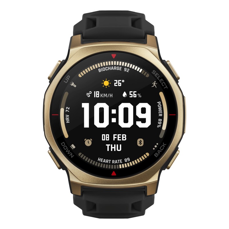Amazfit T-rex 3 Pro 3,35 cm (1.32") AMOLED 44 mm Numérique 466 x 466 pixels Écran tactile Or Wifi GPS (satellite)