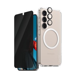 PanzerGlass ® | CARE by ® Flagship 3-in-1 Privacy Bundle Samsung Galaxy S25 Protection d'écran transparent 1 pièce(s)