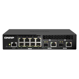 QNAP QSW-M2108R-2C network switch Managed L2 2.5G Ethernet (100 1000 2500) Power over Ethernet (PoE) Black