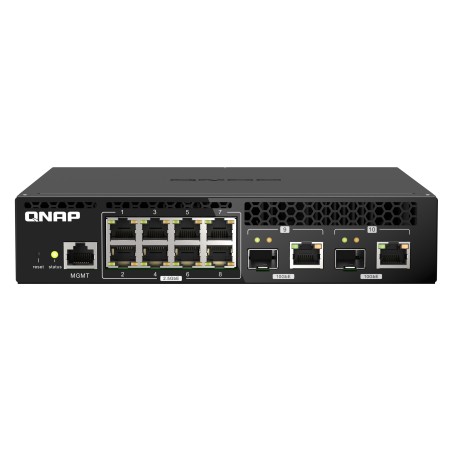 QNAP QSW-M2108R-2C switch Gestionado L2 2.5G Ethernet (100 1000 2500) Energía sobre Ethernet (PoE) Negro