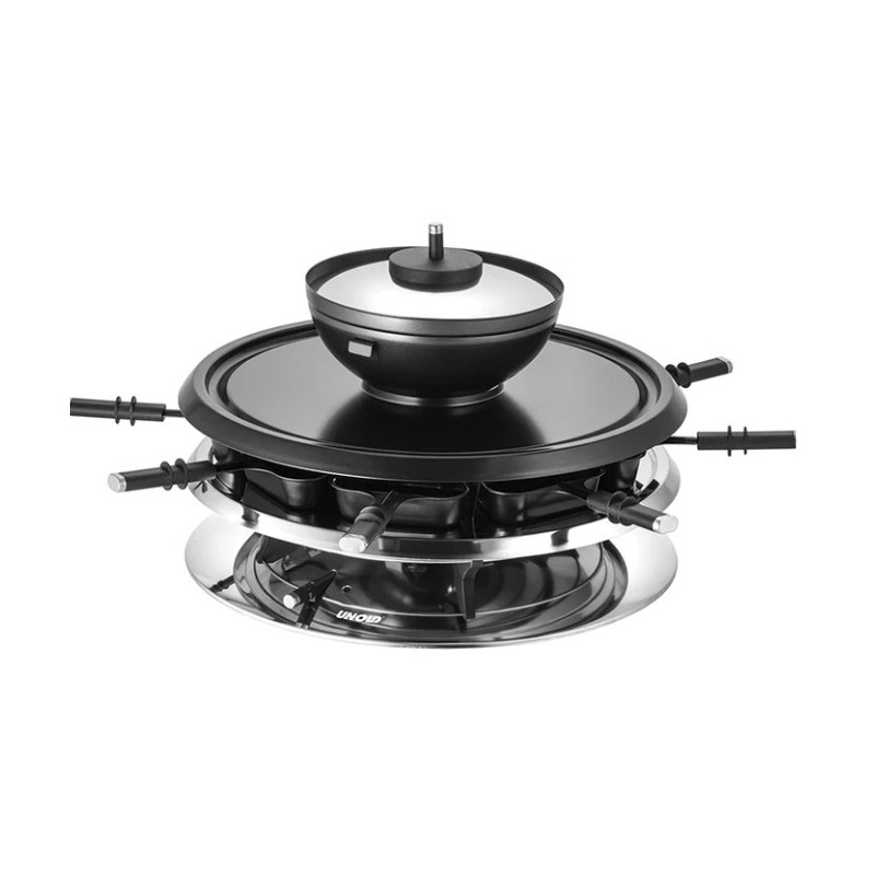 Unold 48726 griglia per raclette 8 persona(e) 1300 W Nero, Acciaio inox