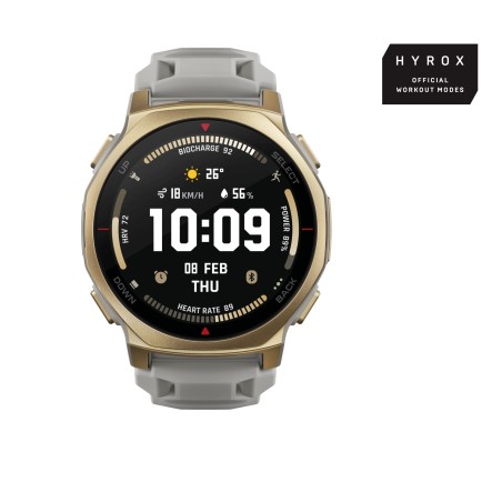 Amazfit T-rex 3 Pro 3,35 cm (1.32") AMOLED 44 mm Digital 466 x 466 Pixel Touchscreen Gold WLAN GPS