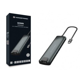 Conceptronic DONN06G USB 3.2 Gen 1 (3.1 Gen 1) Type-C Black, Silver