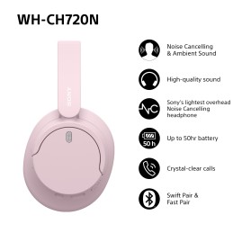 Sony WHCH720NP.CE7 auricular y casco Auriculares Inalámbrico y alámbrico Diadema Llamadas Música USB Tipo C Bluetooth Azul