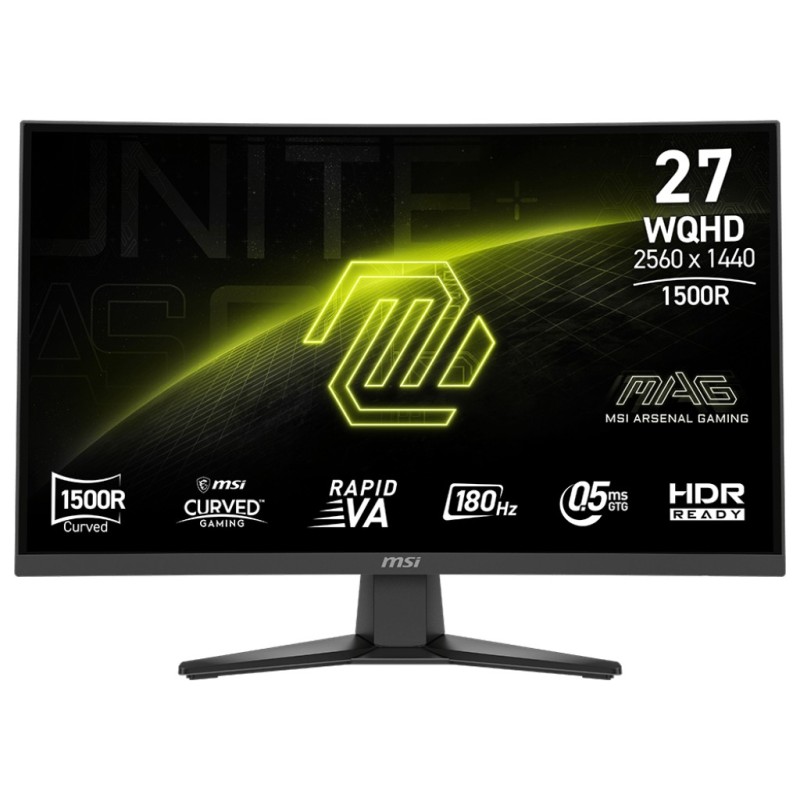 MSI MAG 275CQFDE E18 écran plat de PC 68,6 cm (27") 2560 x 1440 pixels Wide Quad HD Noir