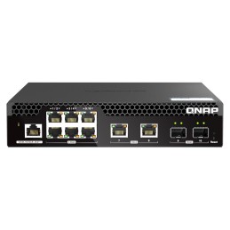 QNAP QSW-M2106R-2S2T commutateur réseau Géré L2 10G Ethernet (100 1000 10000) 1U Noir