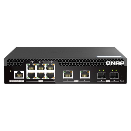 QNAP QSW-M2106R-2S2T commutateur réseau Géré L2 10G Ethernet (100 1000 10000) 1U Noir