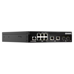 QNAP QSW-M2106R-2S2T commutateur réseau Géré L2 10G Ethernet (100 1000 10000) 1U Noir