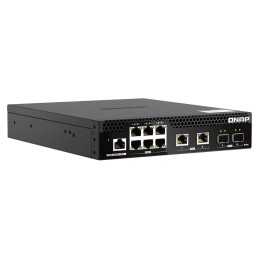 QNAP QSW-M2106R-2S2T switch Gestionado L2 10G Ethernet (100 1000 10000) 1U Negro
