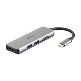 D-Link DUB-M530 base para portátil y replicador de puertos Alámbrico USB 3.2 Gen 1 (3.1 Gen 1) Type-C Aluminio