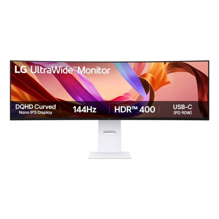 LG 49U950A-W écran plat de PC 124,5 cm (49") 5120 x 1440 pixels Dual QHD LED Noir, Blanc