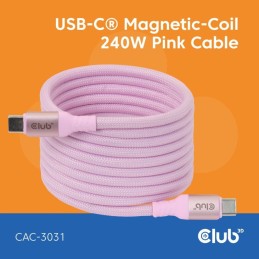 CLUB3D CAC-3031 USB cable USB 2.0 78.7" (2 m) USB C Pink