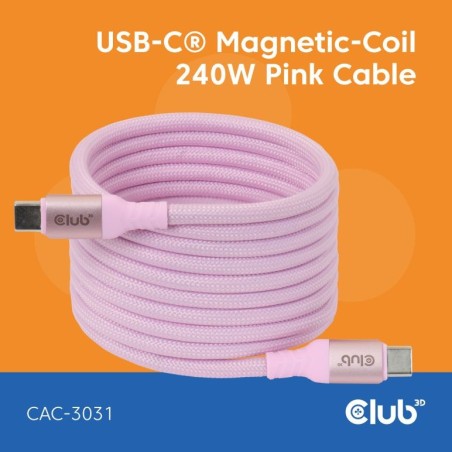 CLUB3D CAC-3031 USB Kabel USB 2.0 2 m USB C Pink