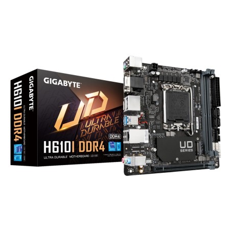 GIGABYTE H610I DDR4 Carte mère - Compatible avec processeurs Intel Core 14th CPUs, 4+1+1 Hybrid Digital VRM, up to 3200MHz
