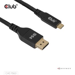 CLUB3D CAC-1563 video cable adapter 78.7" (2 m) USB Type-C DisplayPort Black