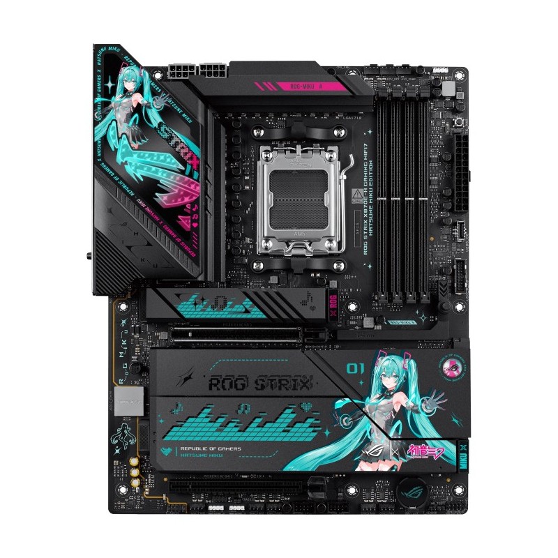 ASUS ROG STRIX X870E-H GAMING WIFI7 HATSUNE MIKU EDITION AMD X870E Zócalo AM5 ATX