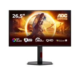 AOC G4 Q27G4SDR Computerbildschirm 67,3 cm (26.5") 2560 x 1440 Pixel Quad HD QD-OLED Schwarz, Rot