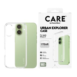 PanzerGlass CARE™ by ® Urban Explorer Case Transparent iPhone 17 custodia per cellulare Cover Trasparente