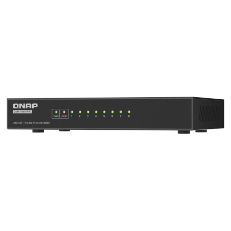 QNAP QSW-1108-8T-R2 switch di rete Non gestito 2.5G Ethernet (100 1000 2500) Desktop Nero