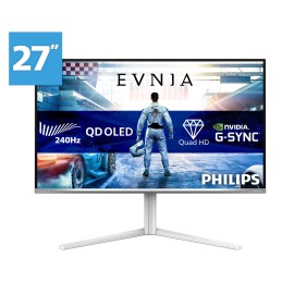 Philips Evnia 6000 27M2N6501L 00 Monitor PC 67,3 cm (26.5") 2560 x 1440 Pixel Quad HD QD-OLED Bianco