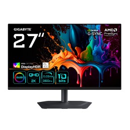 GIGABYTE MO27Q3 27” OLED QHD Gaming-Monitor - 2560 x 1440, 360Hz, 0.03ms, 250 cd m², G-Sync Kompatibel, FreeSync Premium Pro,
