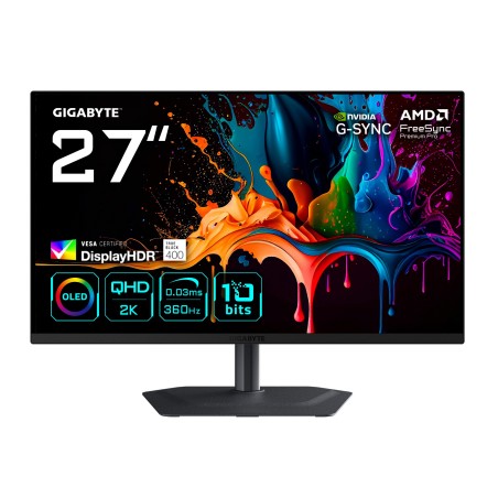 GIGABYTE MO27Q3 computer monitor 27" 2560 x 1440 pixels Quad HD QD-OLED Black