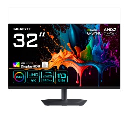 GIGABYTE MO32U2 Monitor Gaming OLED 32” 4K UHD - 3840 x 2160, 240Hz, 0.03ms, 250 cd m², G-Sync Compatible, FreeSync Premium