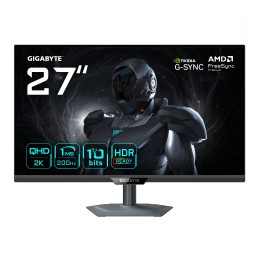 GIGABYTE G27Q2 Monitor Gaming 27” 2K QHD - 2560 x 1440, 200Hz, 1ms, 350 cd m², Compatible con G-Sync, FreeSync Premium, HDR10,