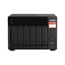 QNAP TS-673A-SW5T serveur de stockage NAS Tower Ryzen Embedded V1500B 8 Go DDR4 0 To QNAP QTS Noir