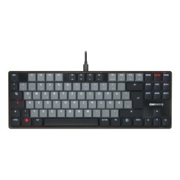 CHERRY KC 500 MX LP TKL Tastatur Heimbüro USB QWERTZ Deutsch Schwarz, Grau