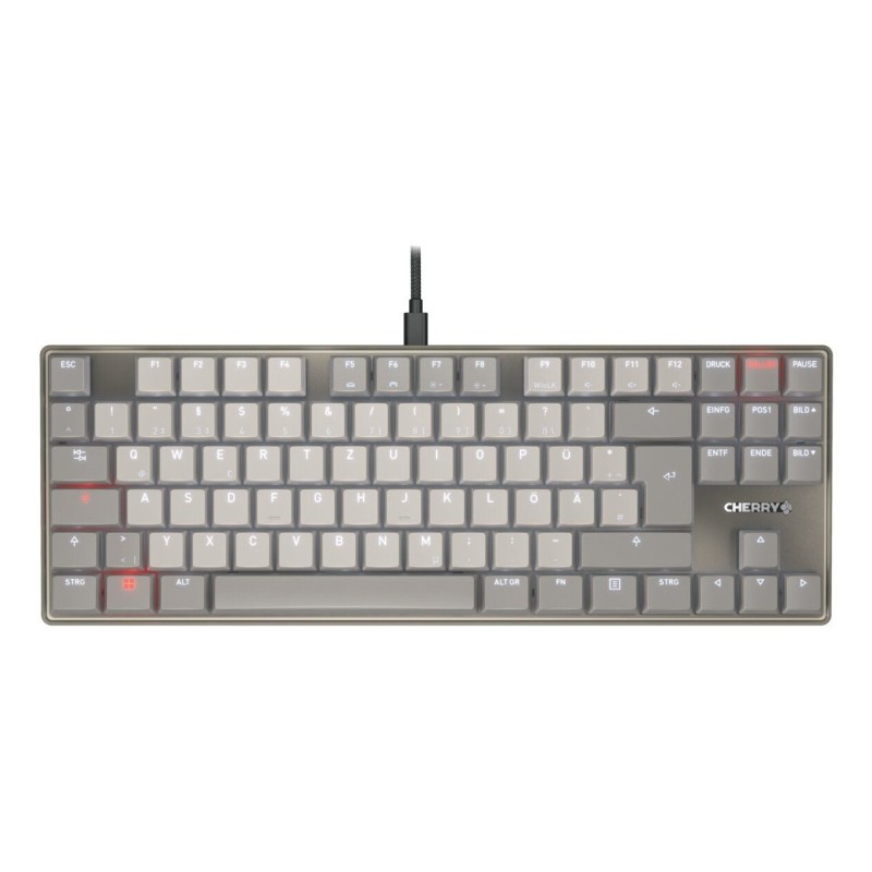 CHERRY KC 500 MX LP TKL teclado Hogar   Oficina USB QWERTZ Alemán Gris