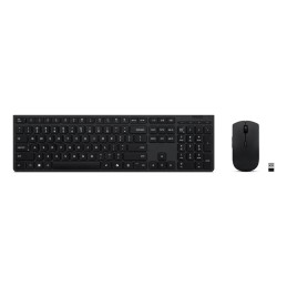 Lenovo 4X31R64328 clavier Souris incluse Bureau RF sans fil + Bluetooth Allemand Noir
