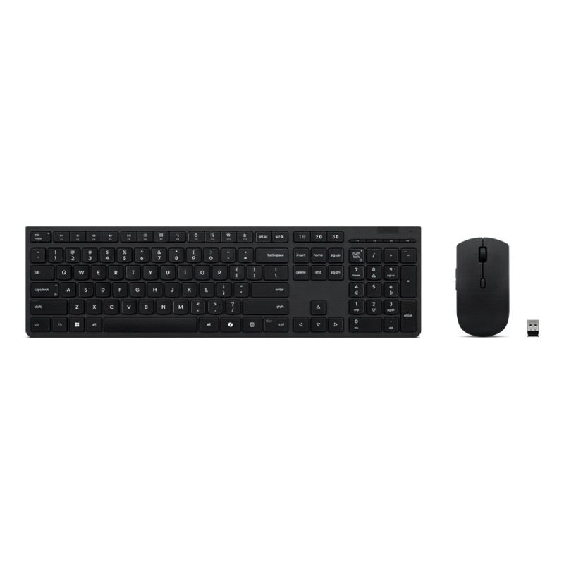 Lenovo 4X31R64328 clavier Souris incluse Bureau RF sans fil + Bluetooth Allemand Noir