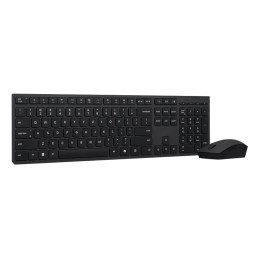 Lenovo 4X31R64328 clavier Souris incluse Bureau RF sans fil + Bluetooth Allemand Noir