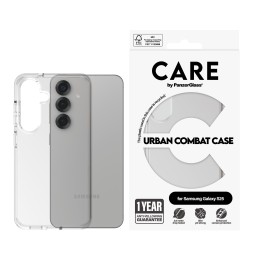 PanzerGlass CARE™ by ® Urban Combat Case Transparent Samsung Galaxy S25 mobile phone case Cover