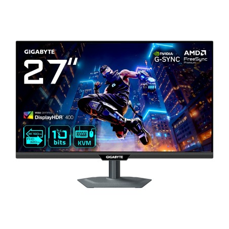 GIGABYTE M27UP Monitor de juego 27” 4K UHD - Modo dual (4K 160Hz o FHD 320Hz), 3840 x 2160, 1ms, 350 cd m², FreeSync Premium,