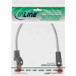 InLine 76422T networking cable Transparent 9.84" (0.25 m) Cat6 S FTP (S-STP)