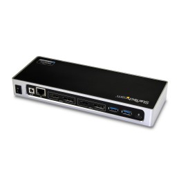 StarTech.com Dock USB-C y USB-A - Docking Station para 2 Monitores DisplayPort y HDMI de 4K 60Hz - Replicador de Puertos USB