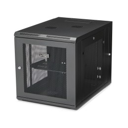 StarTech.com 4-Pfosten 12HE Netzwerkschrank mit 1HE Fachboden, 19" Aufklappbares Wand-Rack für Daten   AV   Elektronik  