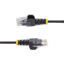 StarTech.com Cable Cat6 de 50cm - Delgado - con Conectores RJ45 sin Enganches - Negro