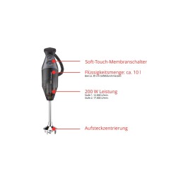 ESGE M 200 BBQ 10 L Immersion blender 200 W Black, Chrome