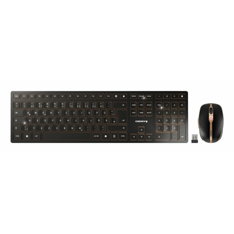CHERRY JD-9100IT-2 keyboard Mouse included Home Office RF Wireless + Bluetooth QWERTY Italian Black, Bronze