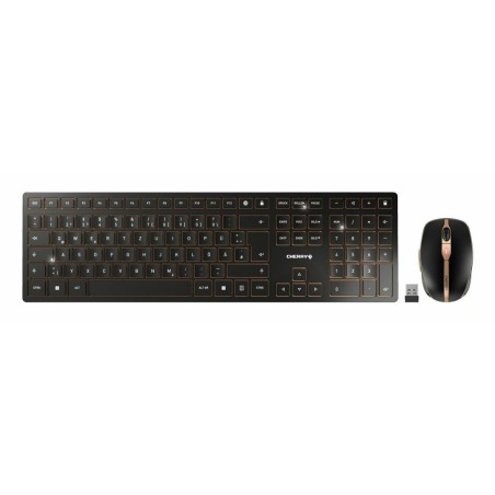 CHERRY JD-9100IT-2 keyboard Mouse included Home Office RF Wireless + Bluetooth QWERTY Italian Black, Bronze