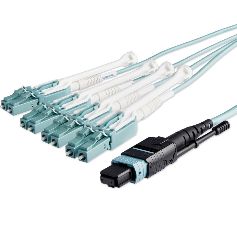 StarTech.com MPO8LCPL10M câble InfiniBand et à fibres optiques 10 m MPO MTP 8x LC Couleur aqua