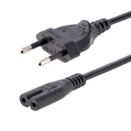 StarTech.com Cable de 2m de Alimentación para Ordenador Portátil o Impresora , UE a C7, 2,5A 250V, 18AWG, Cable de Repuesto